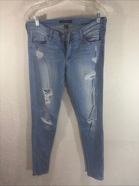 Flying Monkey Light Wash Ripped Skinny Jeans
